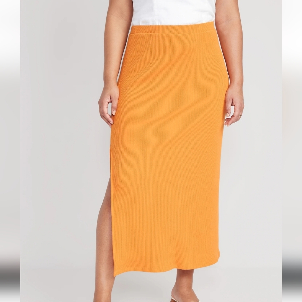 NWT Old Navy Orange Maxi Skirt XXL